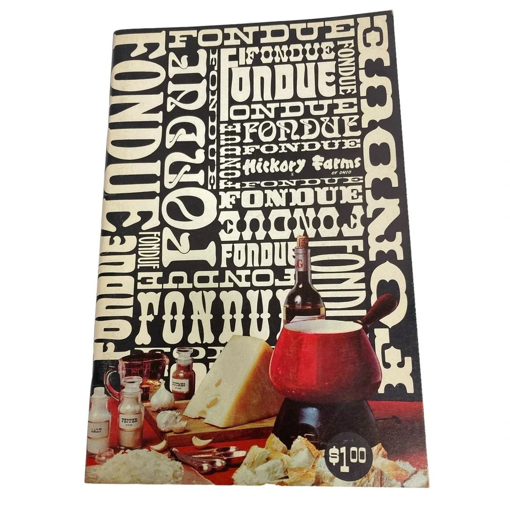 Lot‎ of 3 Vintage 70's FONDUE Books Cheese Beef Fish  Recipes Cookbooks Parties